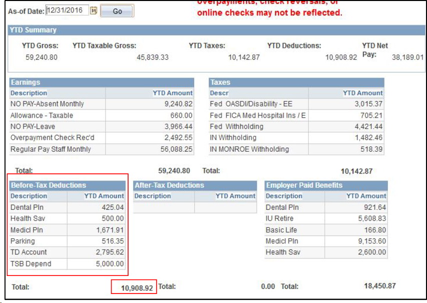 Before-Tax Deductions